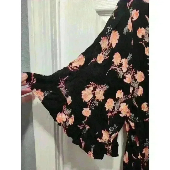 American Rag Black Rosebud High Low‎ Floral Dress Size 2X - Picture 2 of 2